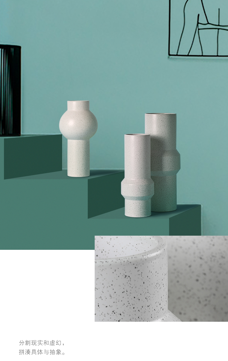BEST WEST creative ceramic vase furnishing articles of I and contracted sitting room wine dry flower vases, soft adornment
