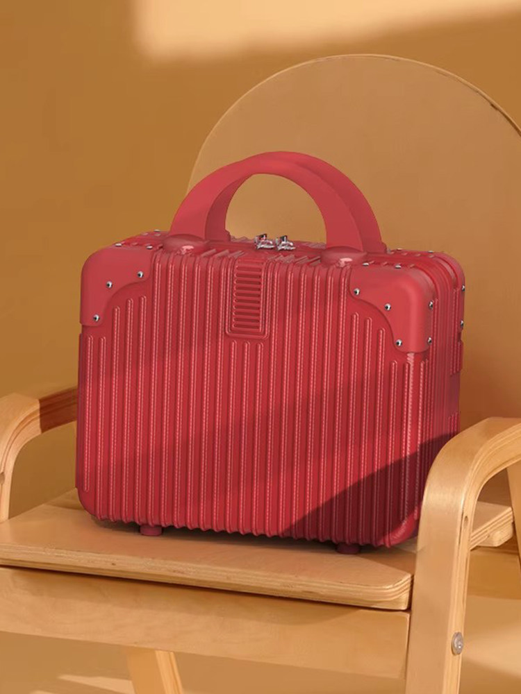 Red Wedding Suitcase, Women's Makeup Case, Wedding Gift, Hangable Travel Suitcase, Small Dowry Box