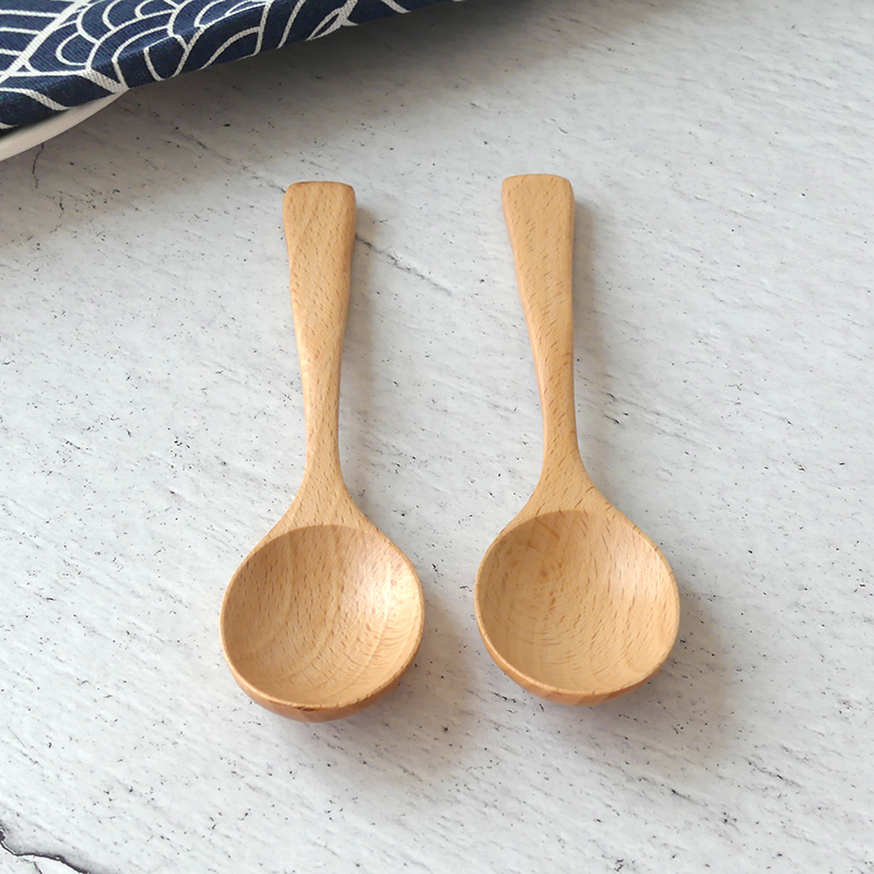 New Beech Wood Spoon Adult Eating Spoon Environmentally-friendly Log Tablespoon Wood Tablespoon Home Not Hot Mouth Wood Cutlery