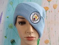 1020-15 Premier League Manchester team sky blue embroidered logo knitted hat cold hat - single top - slightly flawed