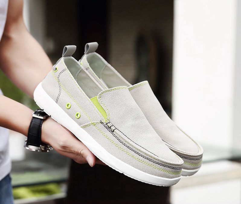 2021 new old Beijing cloth shoes breathable men's casual sails fabric shoes spring low helps men's shoes a foot pedal sloth shoes