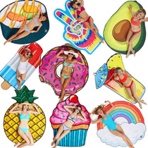 Net red European and American seaside holiday round doughnut beach towel background cloth travel pad floor shawl beach blanket