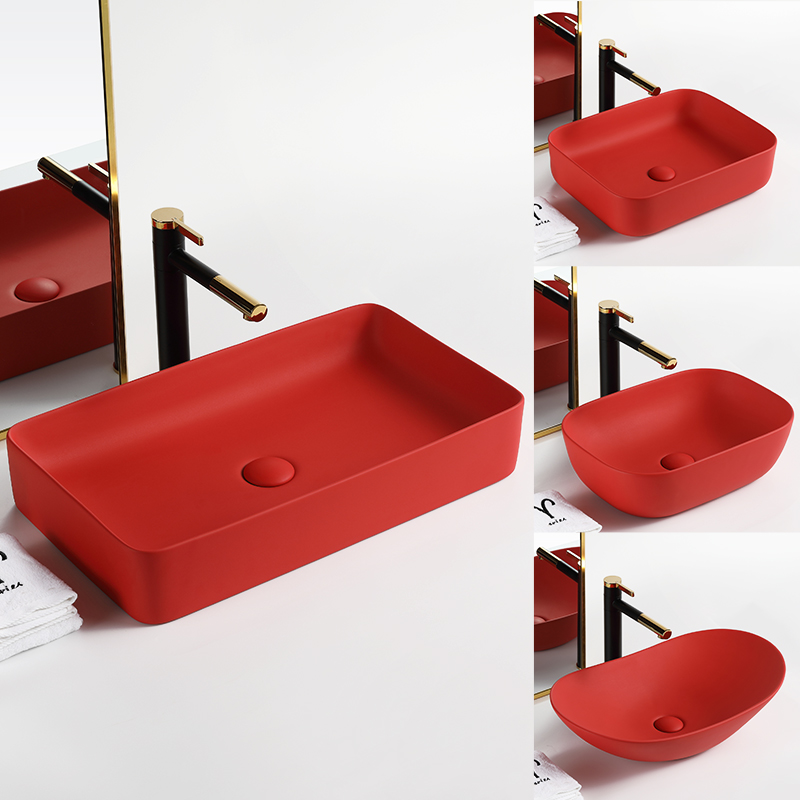 Mate red table pot pot pot pot pot pot pot pot ceramic balcony square wash basin