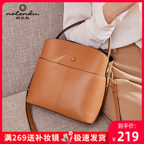 Narandu bag 2021 new autumn fashion leather bucket bag womens shoulder bag popular womens bag