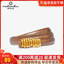 Nalandu leather belt women autumn accessories 2021 New Wild Women belt fashion vintage jeans belt