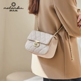 纳兰杜 Белая сумка через плечо, сумка для телефона, в стиле Шанель, из натуральной кожи