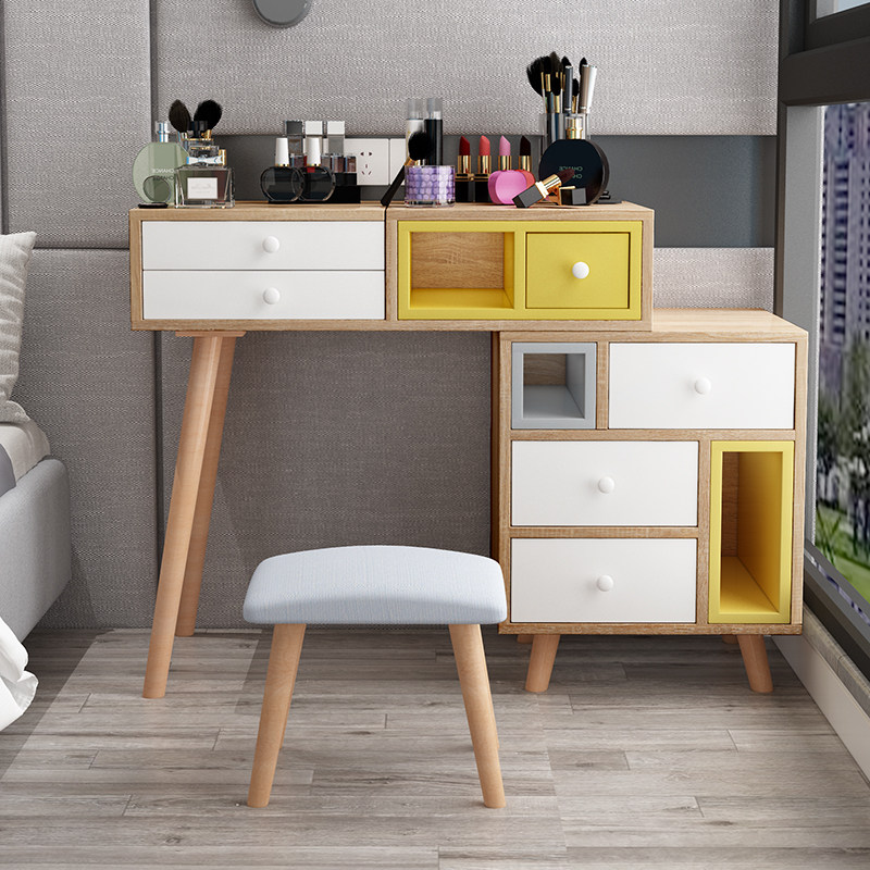 Dresser bedroom modern minimalist storage cabinet net red ins wind girl dressing table Nordic small apartment dressing table