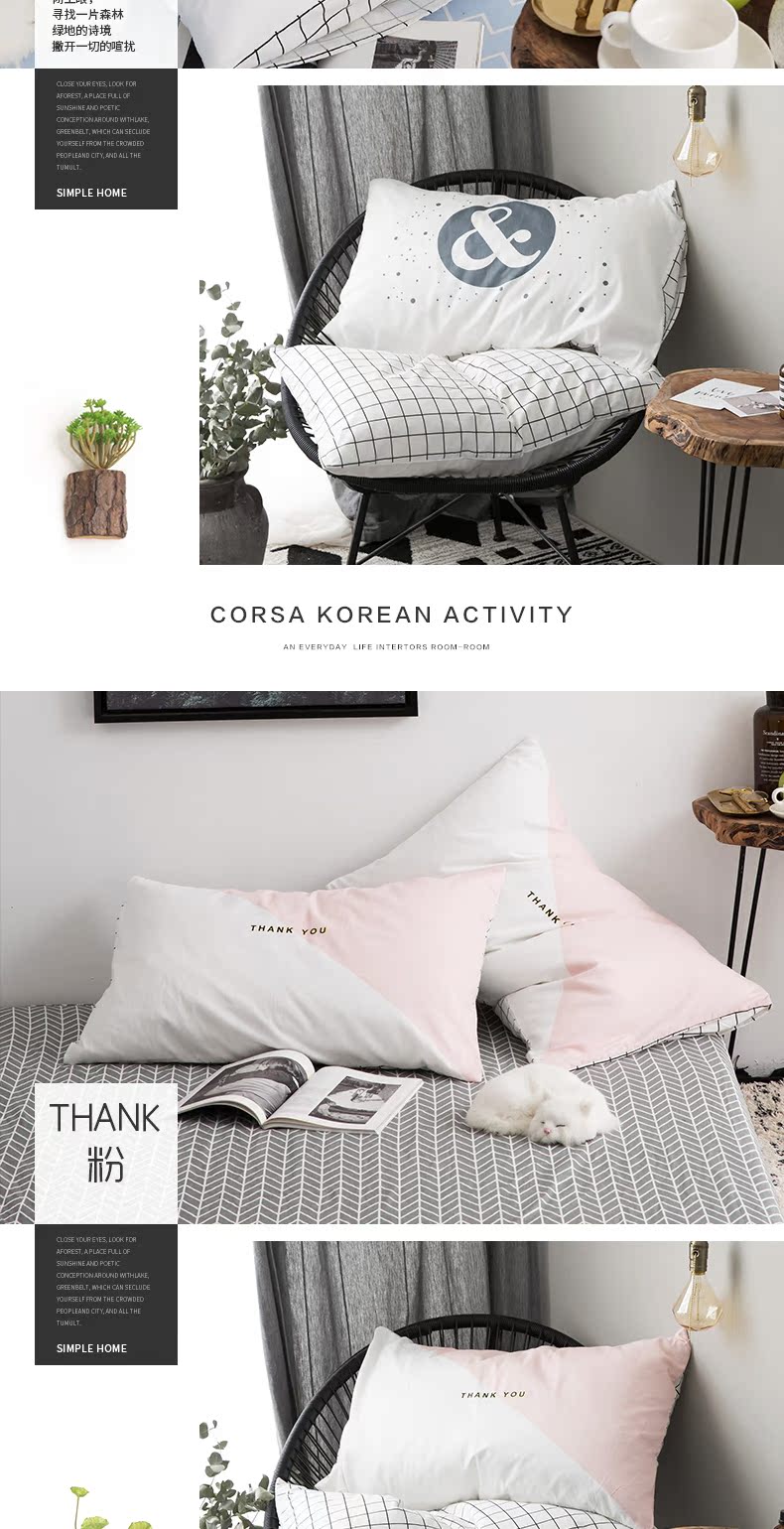 Nam Cực bông thời trang bông gối gối bao gồm một cặp người độc thân được nạp với mùa bìa 48 * 74 gối - Gối trường hợp gối cao su non cho trẻ sơ sinh