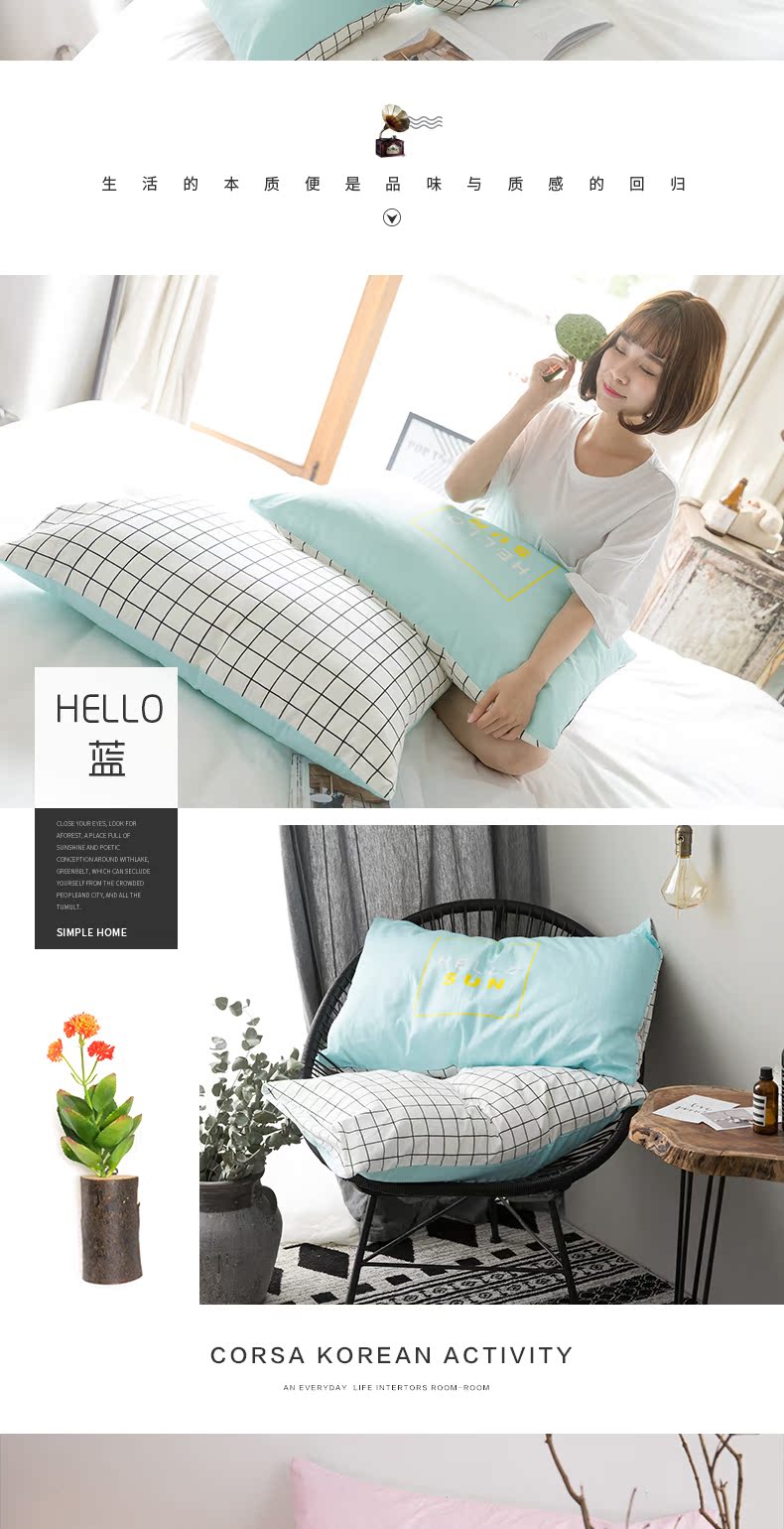 Nam Cực bông thời trang bông gối gối bao gồm một cặp người độc thân được nạp với mùa bìa 48 * 74 gối - Gối trường hợp gối cao su non cho trẻ sơ sinh