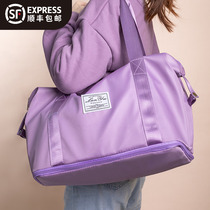 The female superb pole hand with a large capacity of the travel bag proposes a bag of sports fitness bag