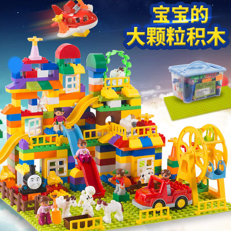 Children's Large Particle Building Blocks Assembling Scene Plastic Hedgehog Splicing and Wisdom Building Blocks Toys 3-6 Years Old