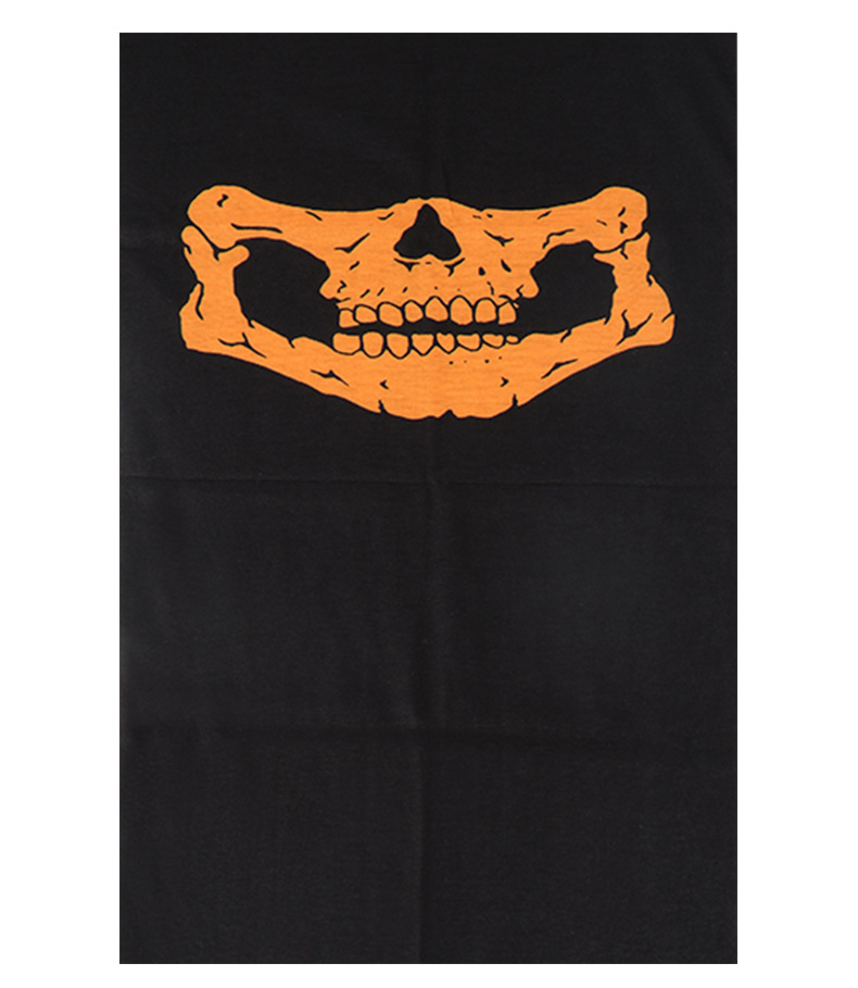 Foulard magique multifonctionnel, respirant et sans coutures, motif crâne et fantôme, masque de cyclisme, cache-cou chaud_voghion.com