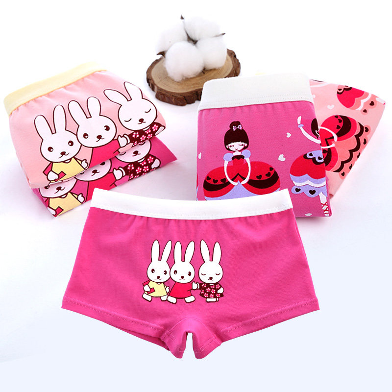 Girls' underwear cotton boxer flat pants 8 children 6 children boxer 10 primary school girls shorts head 12 years old