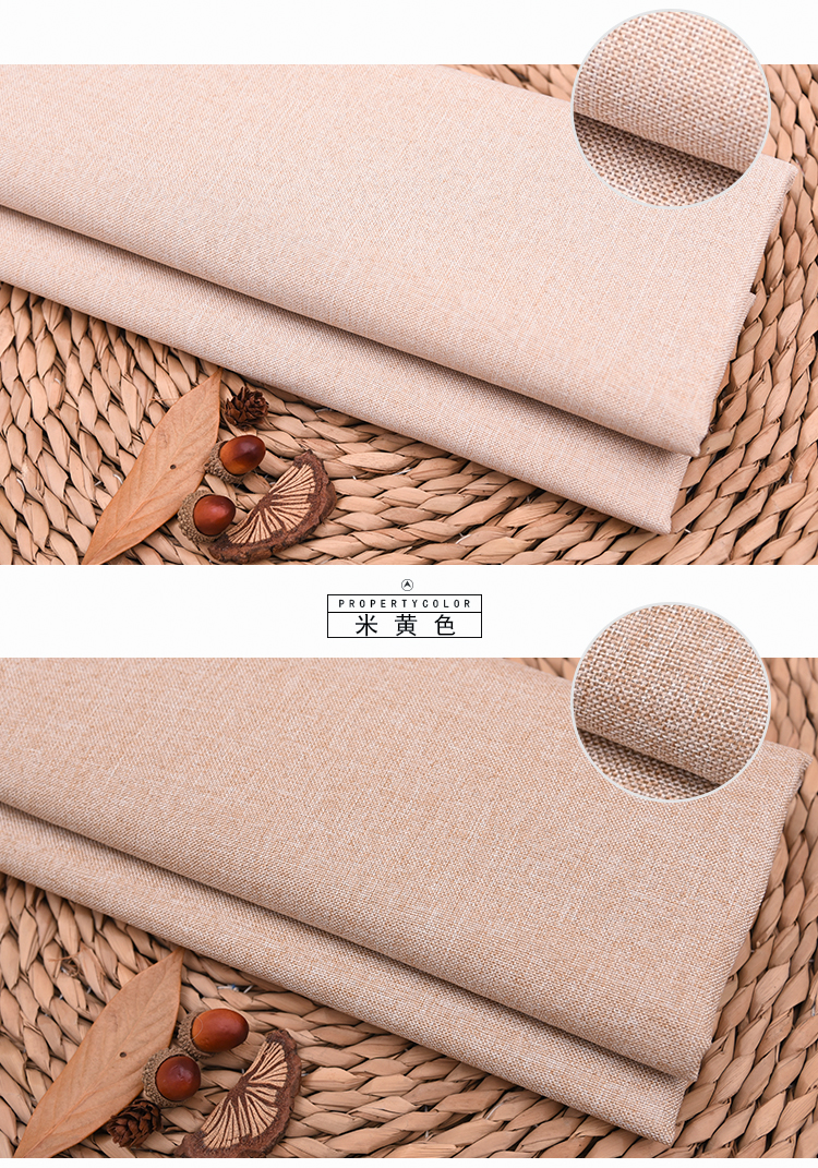 Màu sắc đồng bằng sofa vải dày cotton linen vải khăn trải bàn túi mềm nền handmade diy linen đệm bụi vải