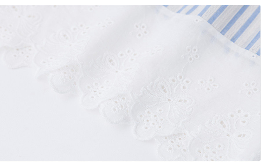 孕之优品孕妇套装夏季外穿孕妈高级穿搭花边拼接衬衫半身裙两件套 — 27