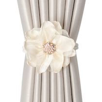 花朵窗帘绑带一对装创意白纱捆绑扎束带轻奢高档可调节绑绳窗帘扣