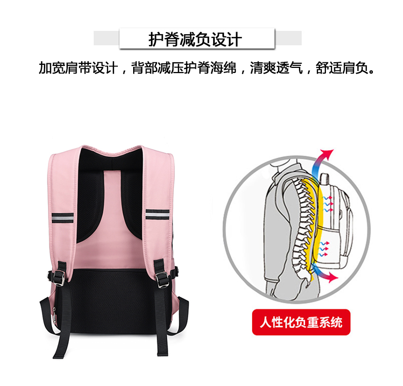 Ba lô máy tính du lịch dung lượng lớn nam và nữ ba lô học sinh đại học gói Hàn Quốc trường trung học cơ sở học sinh - Ba lô balo nữ hàng hiệu