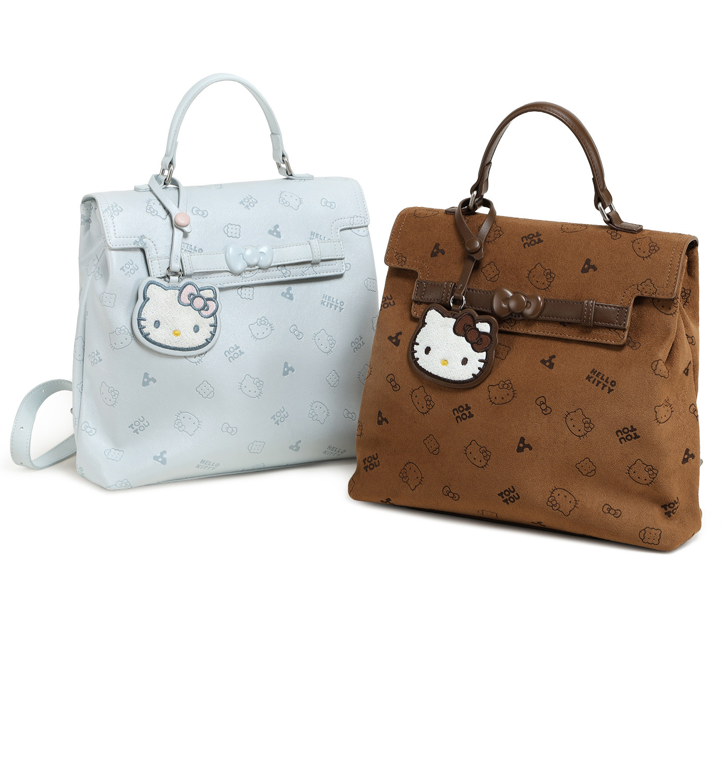 TOUTOU Soft Chocolate Brown Snap Backpack