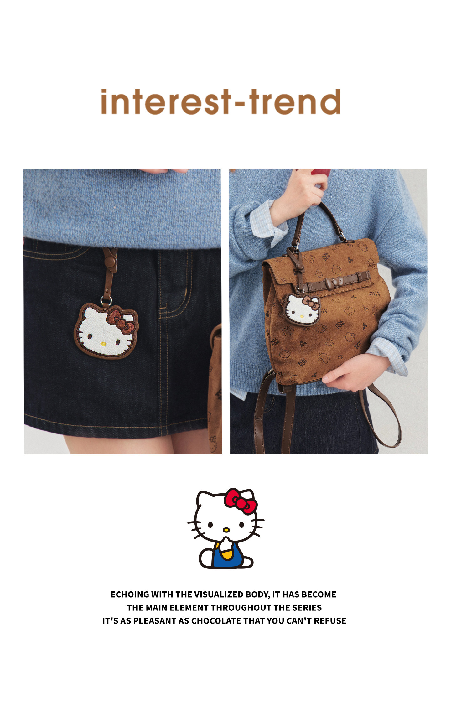 TOUTOU Soft Chocolate Brown Snap Backpack
