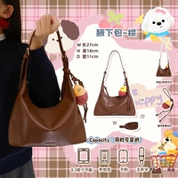 «Пятно» сумка для подмышки - коричневый с длинными плечевыми ремнями для поперечного тела