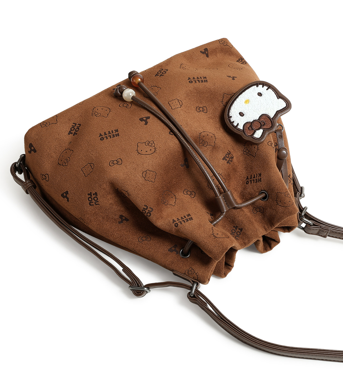 TOUTOU Hello Kitty Drawstring Bucket Bag