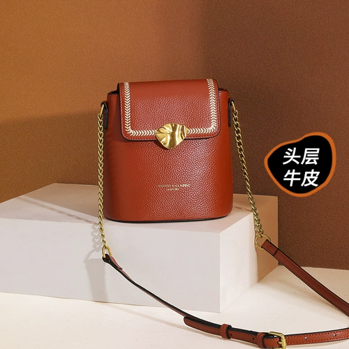 Кожаная цепь, небольшая сумка, сумка на одно плечо, 2020, из натуральной кожи, премиум класс, воловья кожа