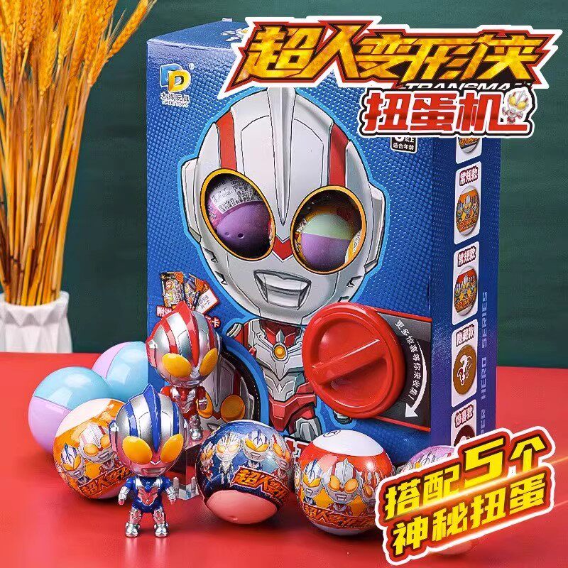 2025 Aote Gacha Машина 8 Игрушечный Супермен Слепая коробка Mann Boy 6 Подарок на день рождения для мальчиков 5-7 лет 4 открытки Изображение 1