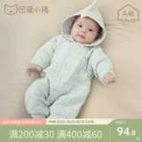 Детское зимнее утепленное боди для новорожденных с капюшоном, детская куртка, пуховик