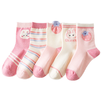 Artjia princess socks mid-tube spring and summer mesh ຖົງຕີນເດັກນ້ອຍ