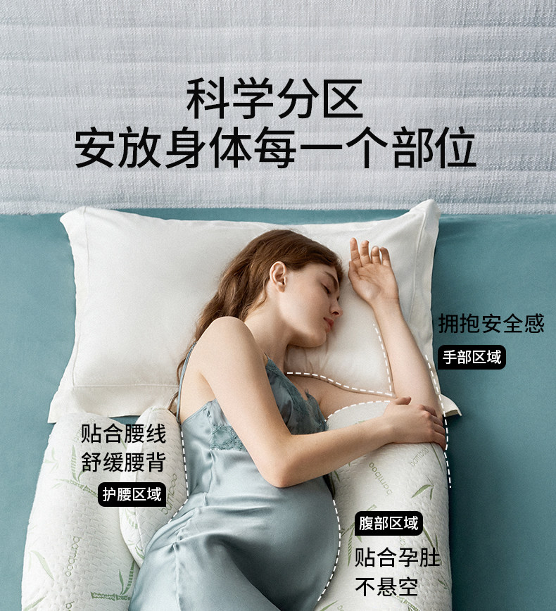 嫚熙孕妇枕侧卧枕护腰侧睡托腹枕睡觉孕期专用神器便携式枕头UH型 — 8