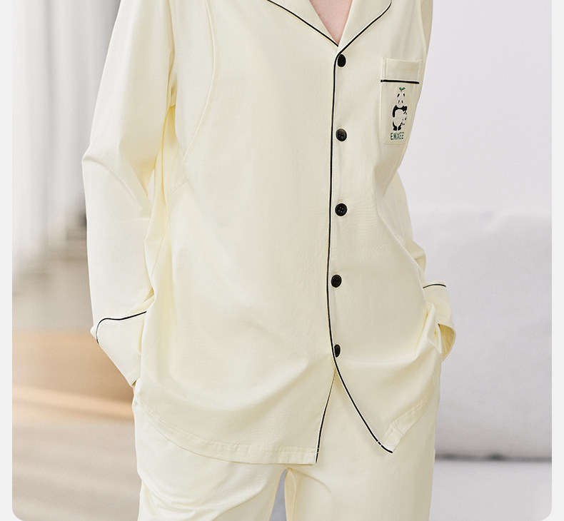 嫚熙秋冬季纯棉吸汗月子服孕妇产妇哺乳带胸垫睡衣产后喂奶家居服 — 29