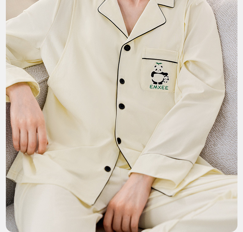 嫚熙秋冬季纯棉吸汗月子服孕妇产妇哺乳带胸垫睡衣产后喂奶家居服 — 31