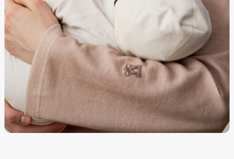 Manxi Autumn and Winter Camellia Waffle Nursing Clothes Yoga Sports Wearable Postpartum Outfit Maternity Homewear Set — 23