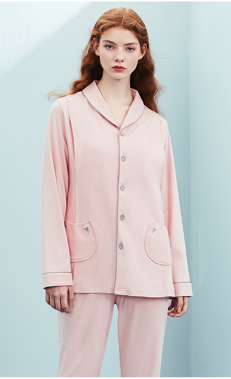 【中国直邮】EMXEE 嫚熙 月子服带哺乳口夏薄款纯棉(粉色猫咪款 XL码 适合140-180斤)