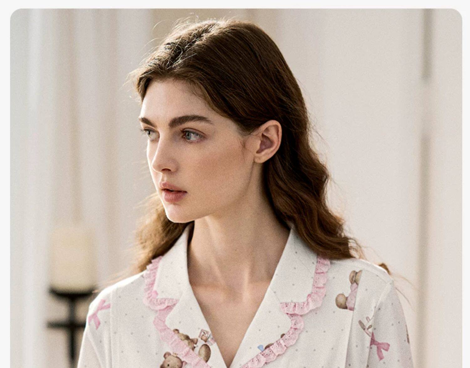 唐艺昕同款嫚熙秋冬纯棉吸汗月子服孕妇胸垫睡衣哺乳家居服9月份 — 74