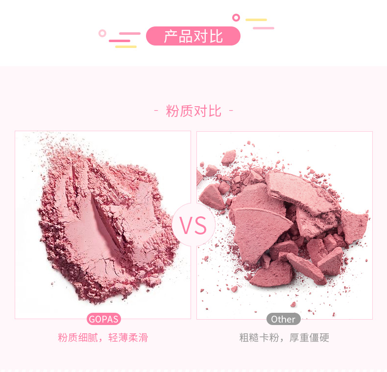 Gao Baishi phấn má ba màu nhựa nữ tự nhiên trang điểm nude khả năng sửa chữa ánh sáng cao dưỡng ẩm làm sáng da cam - Blush / Cochineal má hồng dạng kem 3ce