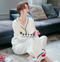 Japan JULIPET pyjamas female autumn and winter coral suede can be outworn with soft cotton and loving family residence