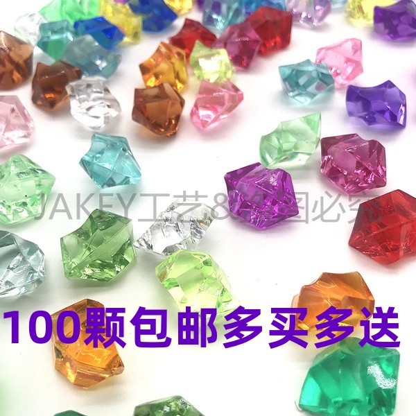 Five colored acrylic imitation drilling small stone hydro plant decorated fish tank view 100 pieces