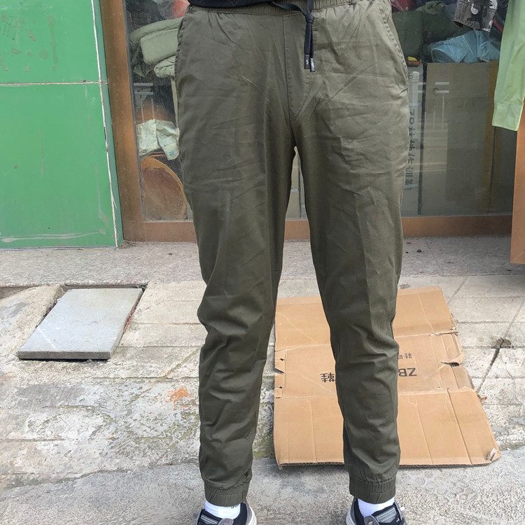 Summer outdoor men's washed cotton straight cylinder long pants thin cotton tightness pants winter flower color work pants Dodget pants Multi-pocket fan pants