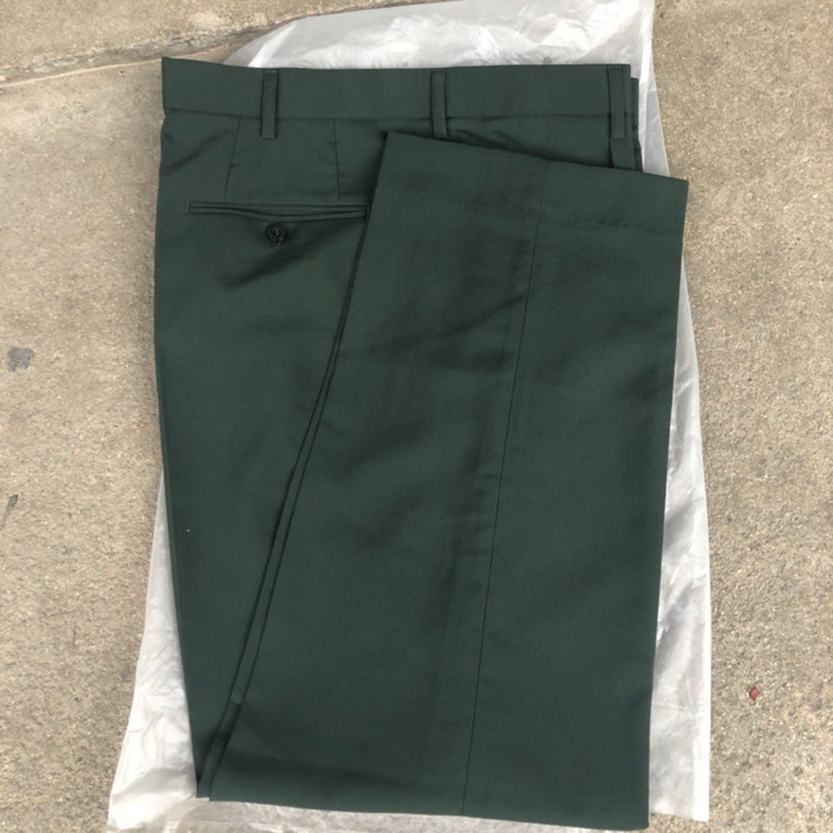 Genuine Pines Green Summer Pants Men Straight Barrel Pants Loose version with back bag casual pants Summer speed dry pants Flax Yarn Long Pants
