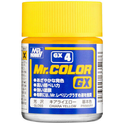 MR HOBBY GX4 Drona Yellow 18ml High Coverage Glossy Oily Model Paint