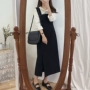 Mùa thu 2018 mới của đại học Hàn Quốc chic chic retro hoang dã váy dây cao eo váy dài váy nữ sinh váy babydoll dáng dài