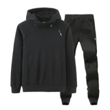 Демисезонный комплект для влюбленных, бархатная толстовка с капюшоном, трендовый утепленный спортивный костюм для отдыха