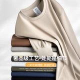 Хлопковый демисезонный цветной лонгслив, базовая рубашка, толстовка, из ворсистого хлопка, высокий воротник