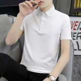 Шелковая футболка polo, тонкая рубашка