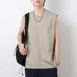 Хлопковый жилет, летняя спортивная баскетбольная белая футболка без рукавов, в американском стиле