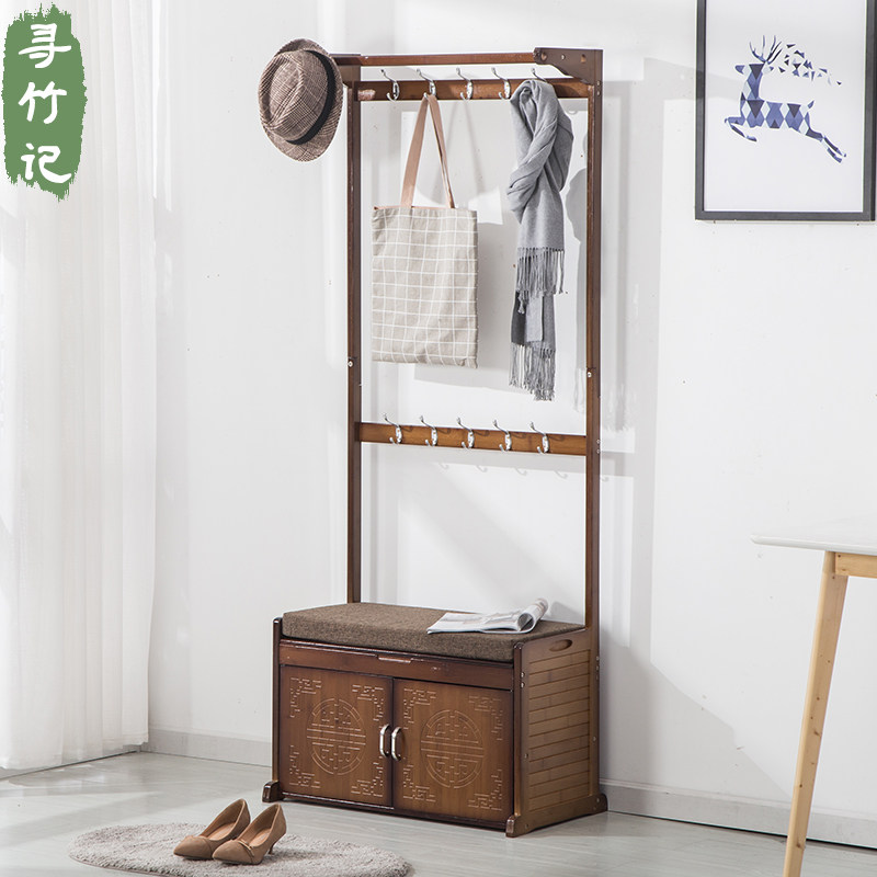 European-style shoe change stool coat rack nanzhu simple creative door shoes stool sofa stool bed end stool hanger