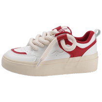 White shoes for women 2023 spring new chic shoes ins trend versatile niche design sports thick-soled sneakers