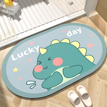 Bathroom absorbent floor mats bathroom door mats entrance door non-slip foot mats bathroom household mats toilet carpets