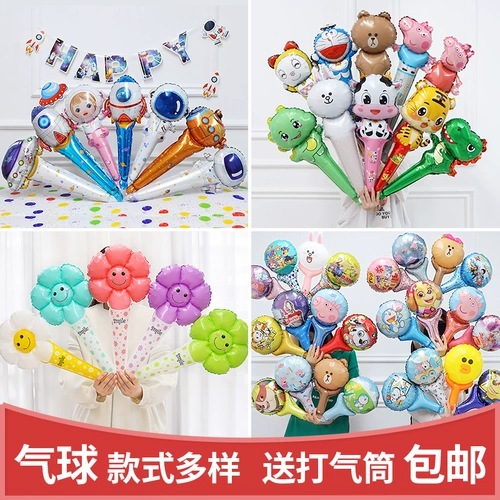 Детский мультяшный воздушный шар, надувной портативный ободок для детского сада, оптовые продажи, подарок на день рождения